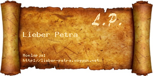 Lieber Petra névjegykártya